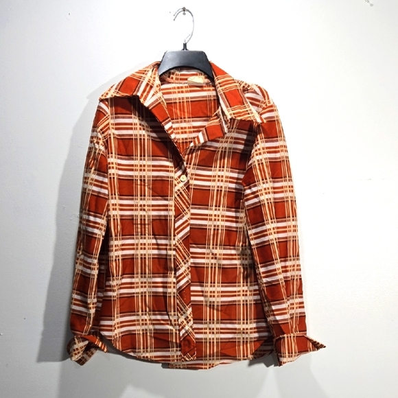 Vintage Plaid Button-Up Shirt - Picture 1 of 8